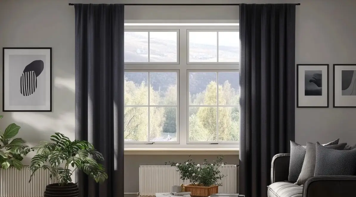 Mørkegrå gardiner1