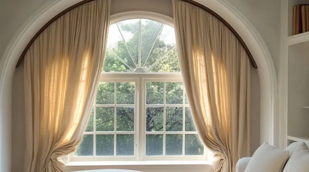 Gardiner til buede vinduer